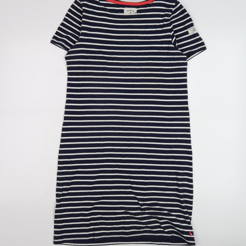 Joules Women's Blue Striped T-Shirt Dress Size 10