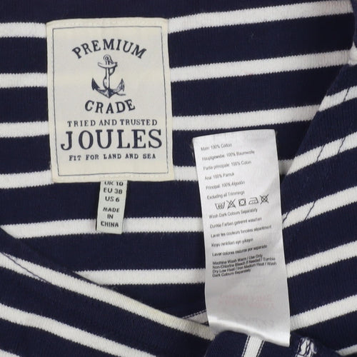 Joules Women's Blue Striped T-Shirt Dress Size 10