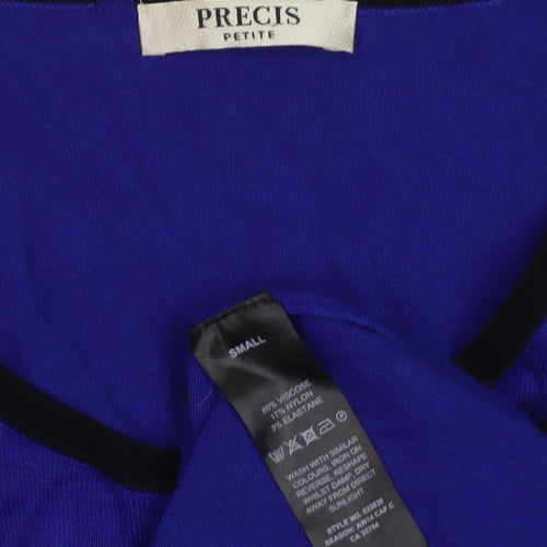 Precis Women's Blue Polka Dot Scoop Neck Pullover S