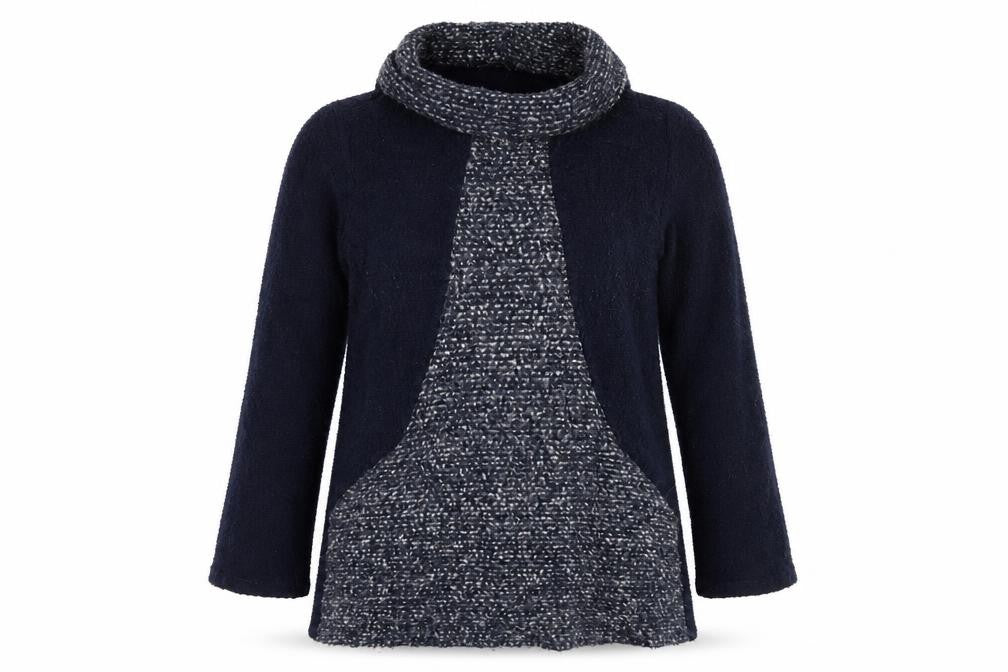 Front view of Klass Women's Black Cowl Neck Jumper M
