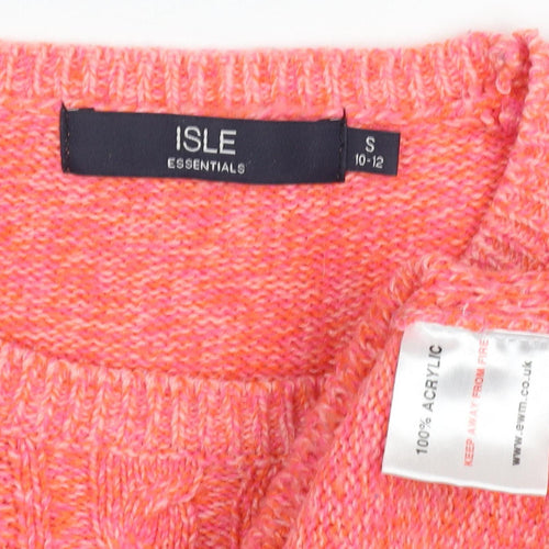 ISLE Womens Pink Knitted Pullover Size 10-12 Casual