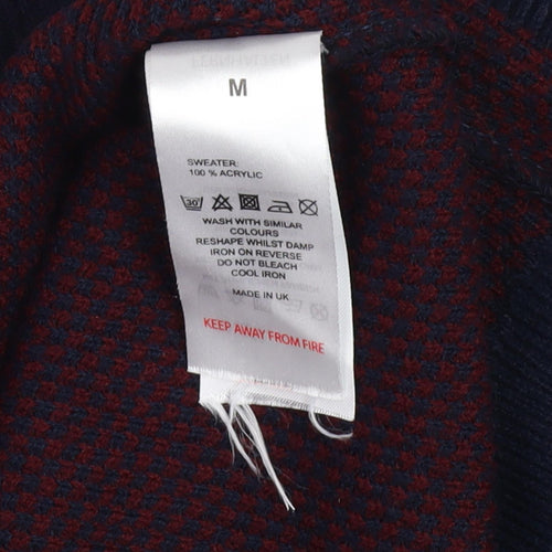 Frederik Anderson Hopenhagen Men's Red Pullover Jumper, Size M, Crew Neck