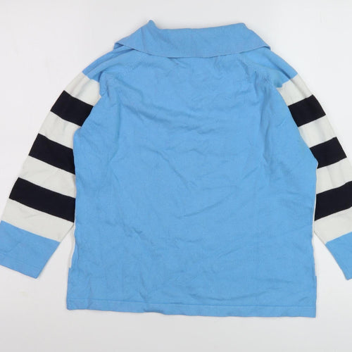 Olsen Women's Blue Striped Jumper, Size 12