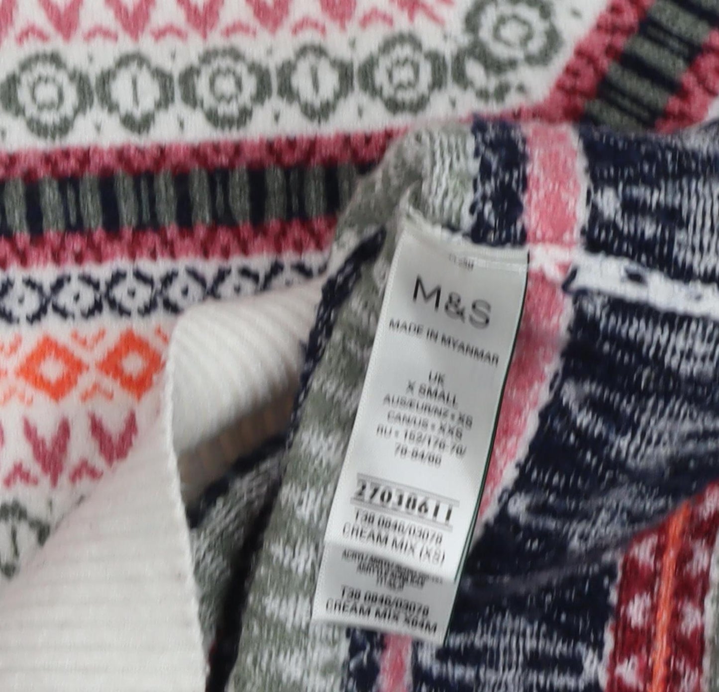 Marks & Spencer Women's Multicoloured Fair Isle Pullover S