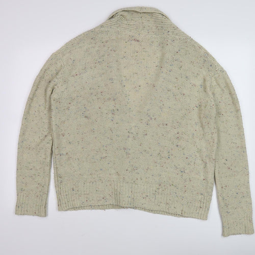 New Look Women's Green Cardigan, Size 12, Cable-Knit