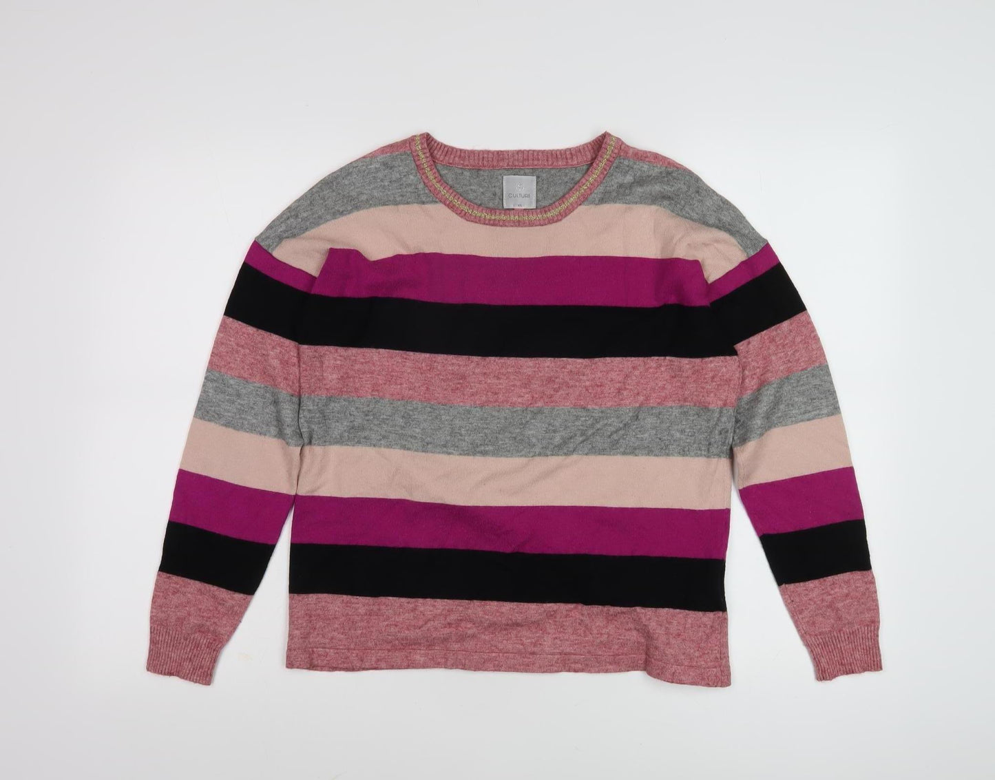 Culture Women's Multicoloured Striped Pullover XS