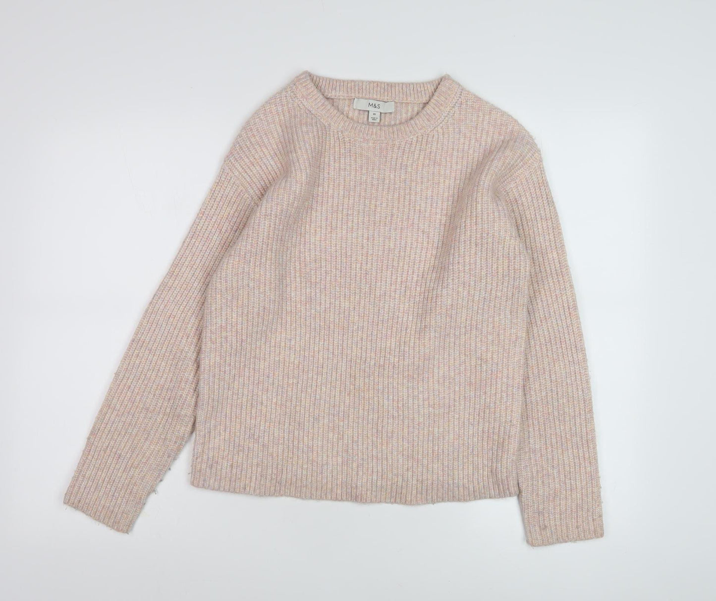 Marks & Spencer Women’s Pink Chunky-Knit Pullover XS