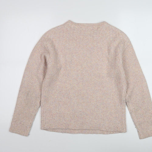 Marks & Spencer Women’s Pink Chunky-Knit Pullover XS