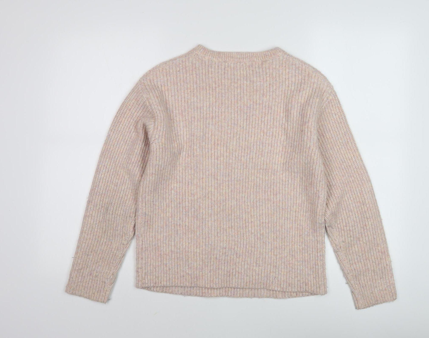 Marks & Spencer Women’s Pink Chunky-Knit Pullover XS