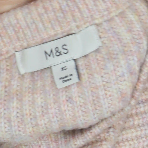 Marks & Spencer Women’s Pink Chunky-Knit Pullover XS