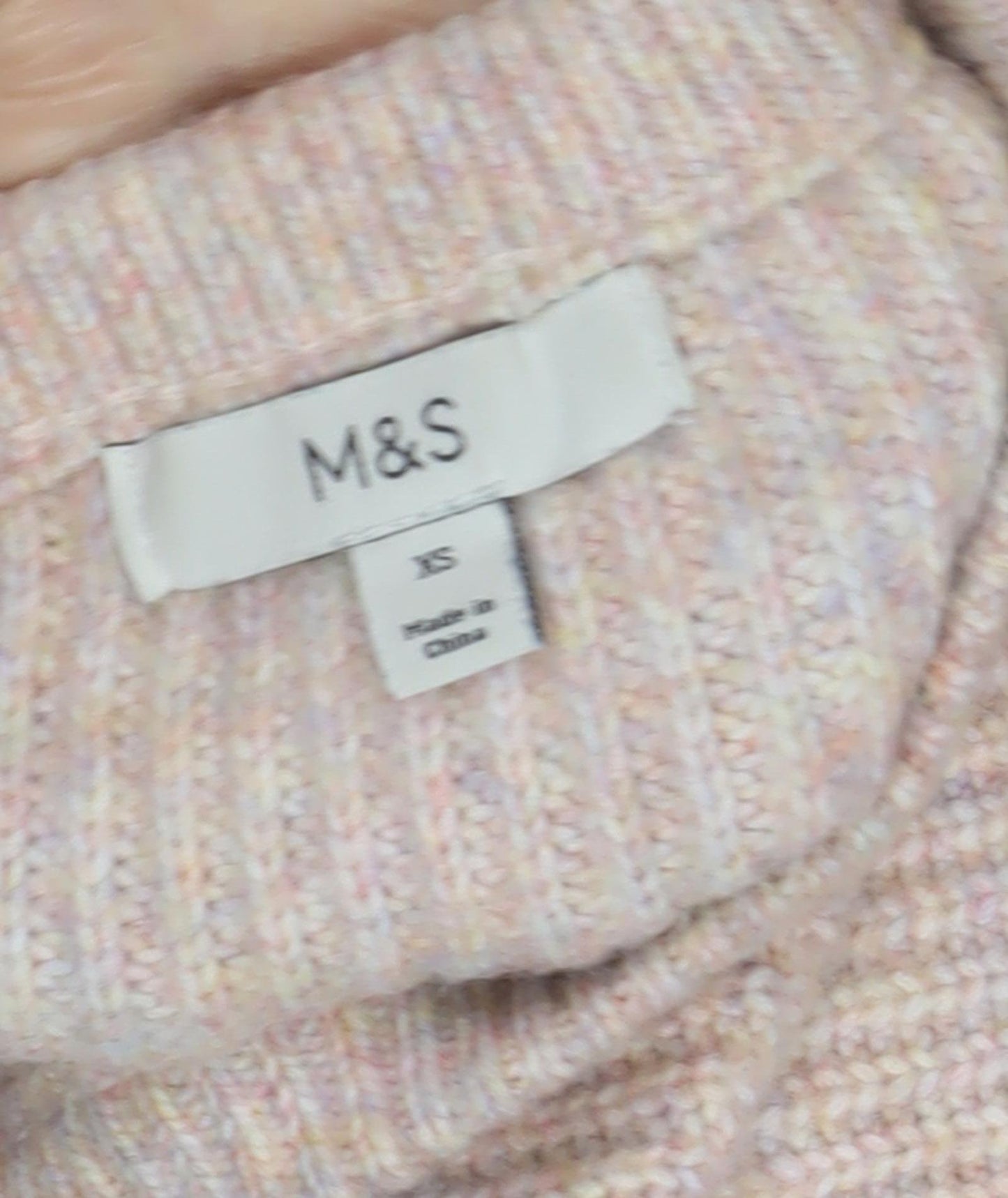 Marks & Spencer Women’s Pink Chunky-Knit Pullover XS