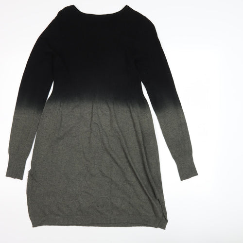 Christina Women's Knit Dress S Long Sleeve Black Grey