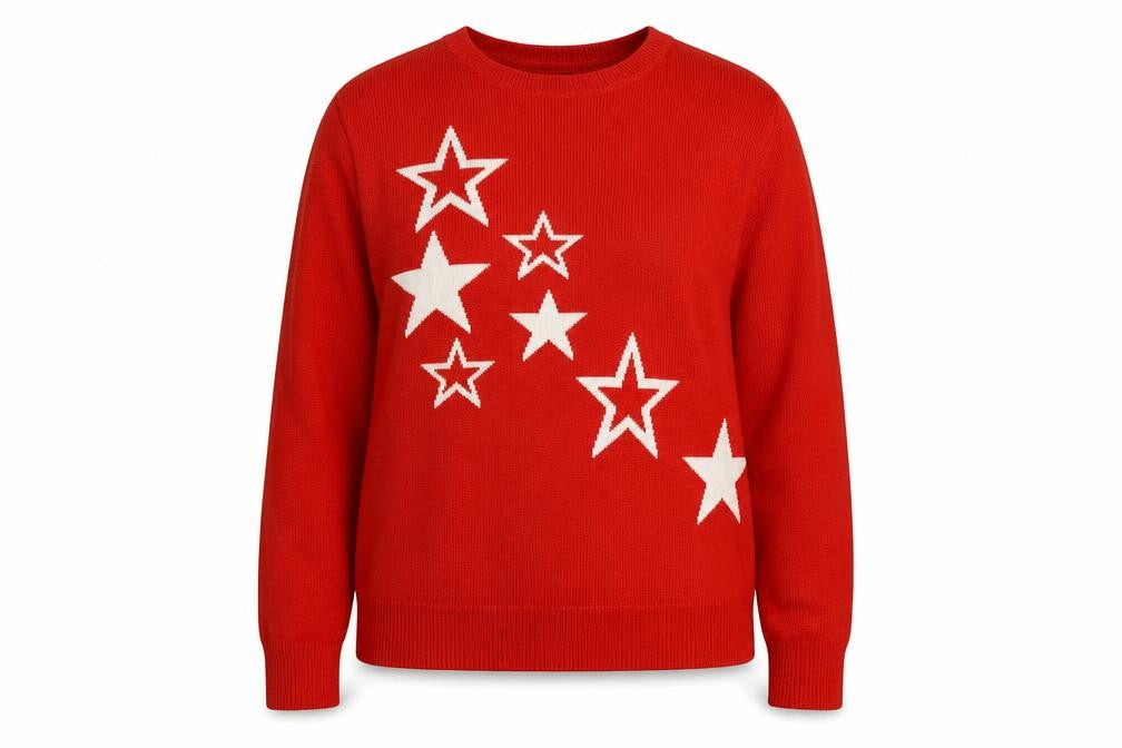Front view of Marks & Spencer Women's Red jumper, size 10