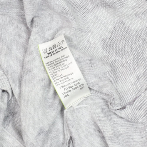 Marks and Spencer Women's Grey Floral Cardigan Size 14