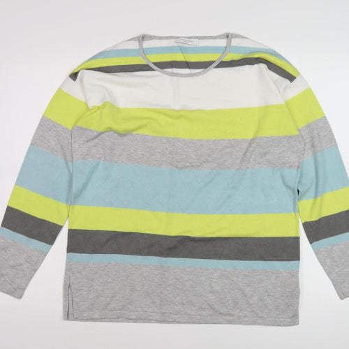 Christa Probst Women's Striped Multicoloured Pullover Size 14