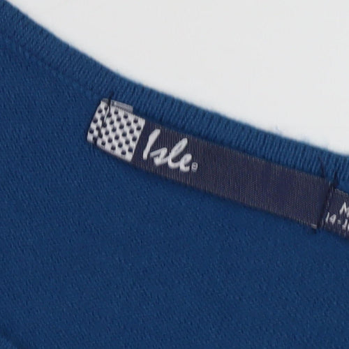 Lola Women's Blue Beaded Pullover Jumper M