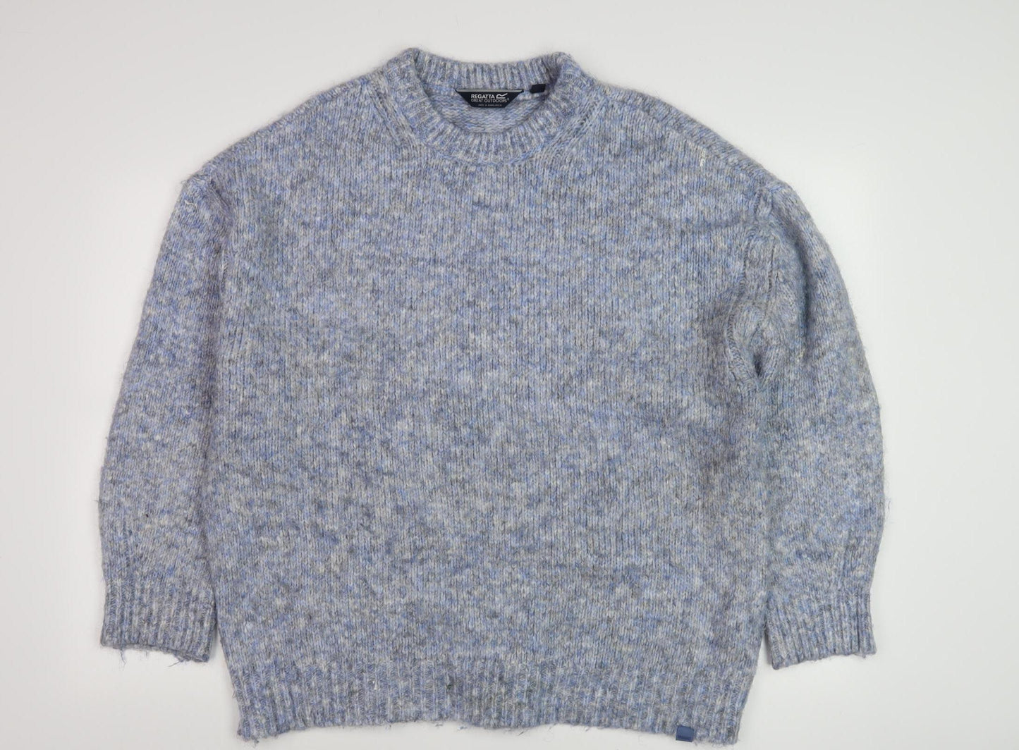 Regatta Women's Blue Chunky-Knit Pullover Jumper Size 18