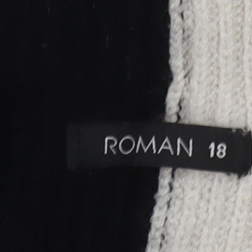 Roman Womens Black & White Pullover Jumper Size 18