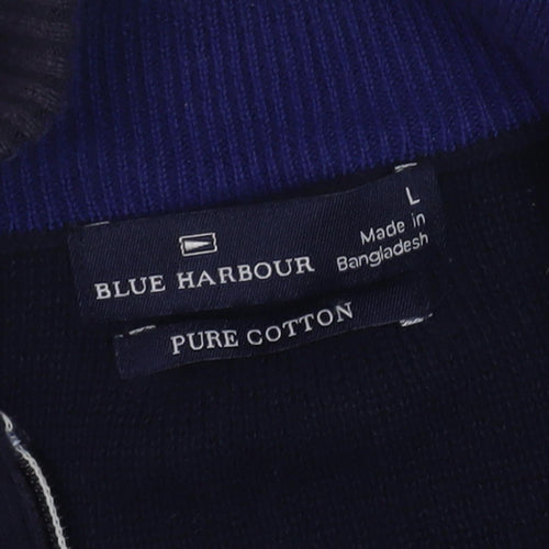 Blue Harbour Men's Black Cotton Jacket Size L