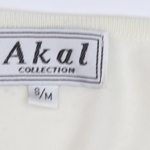 Akal Women's Ivory Cardigan, Size M - Elegant Floral