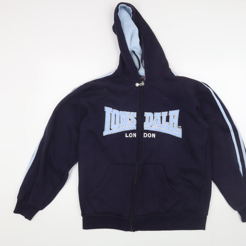 Lonsdale Men's Blue Hooded Jacket S