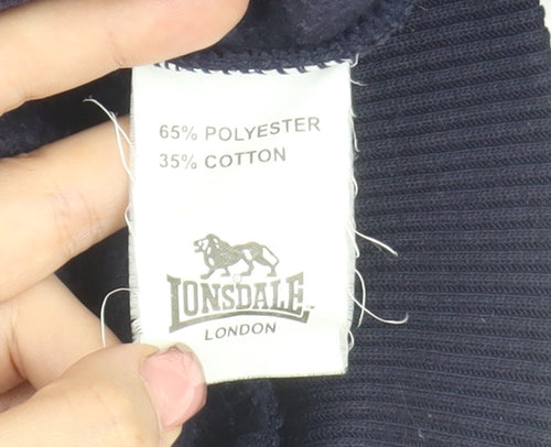 Lonsdale Men's Blue Hooded Jacket S