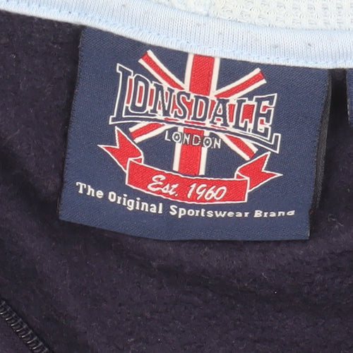 Lonsdale Men's Blue Hooded Jacket S