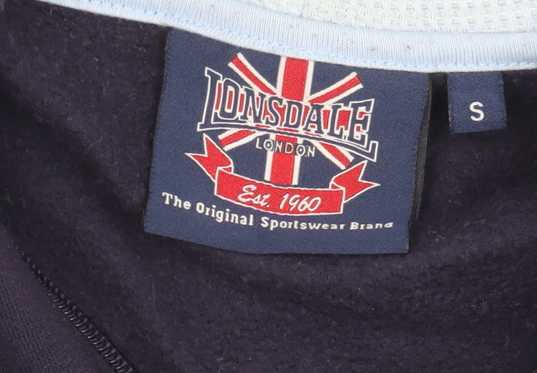 Lonsdale Men's Blue Hooded Jacket S