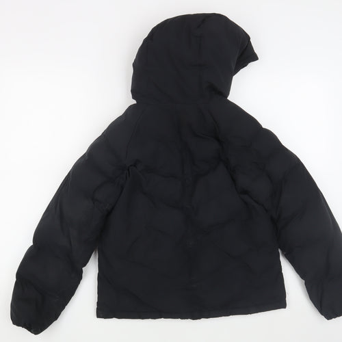 Nike Boys Black Puffer Jacket, Age 10-11, Winter Hooded Coat