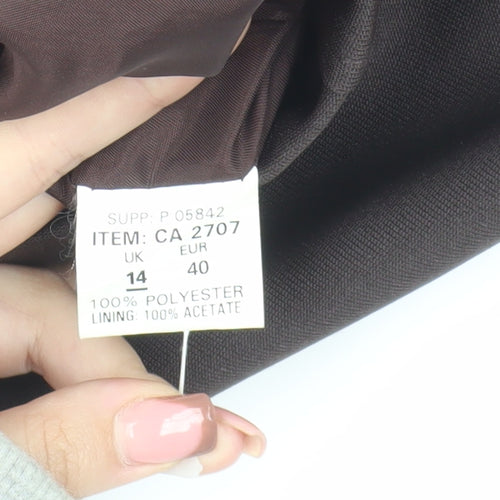 Warehouse Women's Brown Blazer, Size 14, Lined, Business