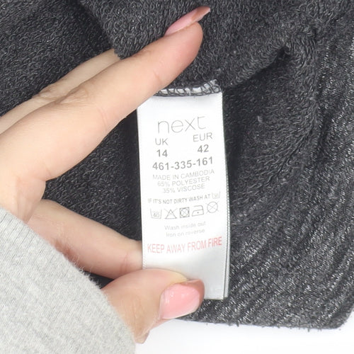 Next Women's Grey Pullover Jumper, Size 14, Casual Regular Fit