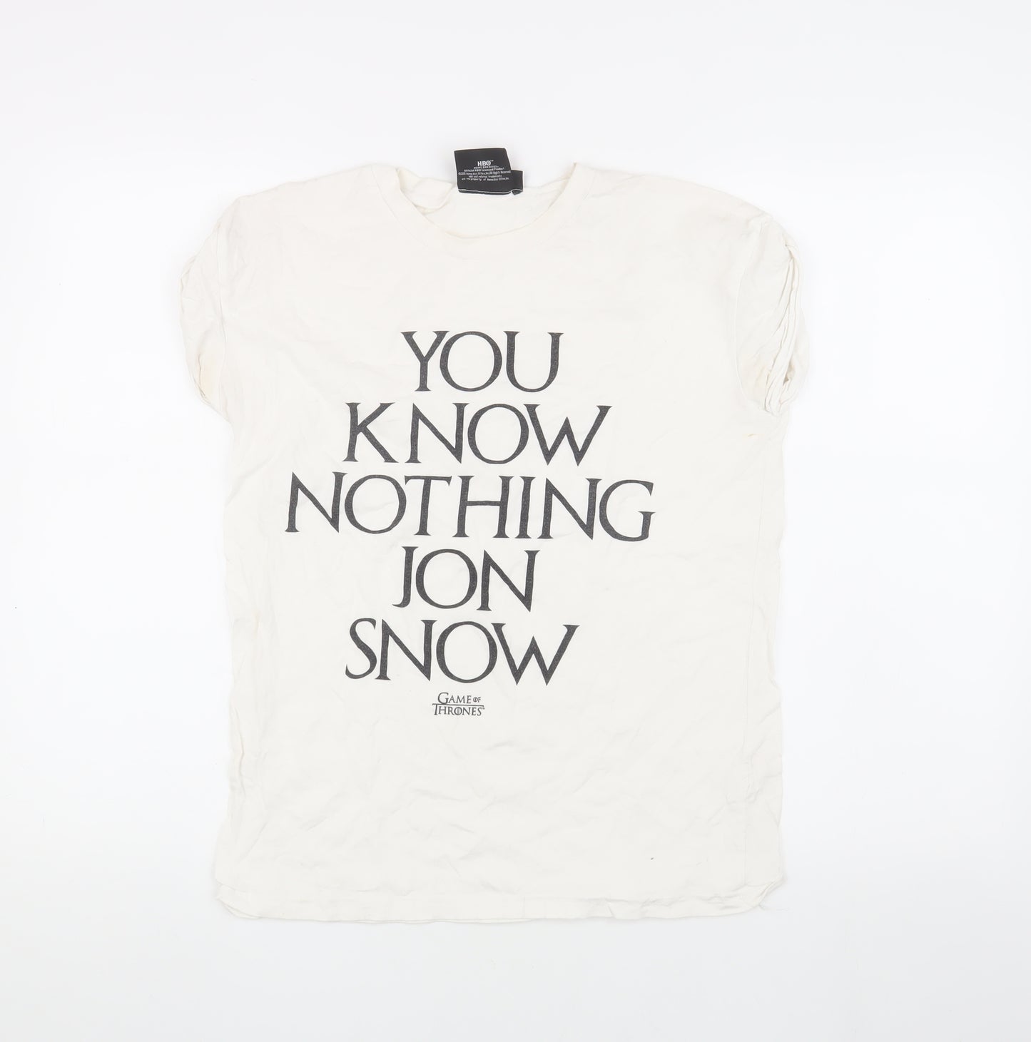 Atmosphere White Game of Thrones T-Shirt, Size 6, Quotes