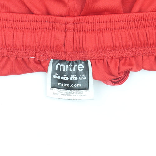 Mitre Boys Red Athletic Shorts L - Football Activewear