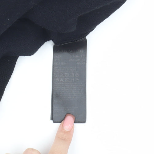 Karen Millen Women's Black Collared Jumper, M, Beaded Detail