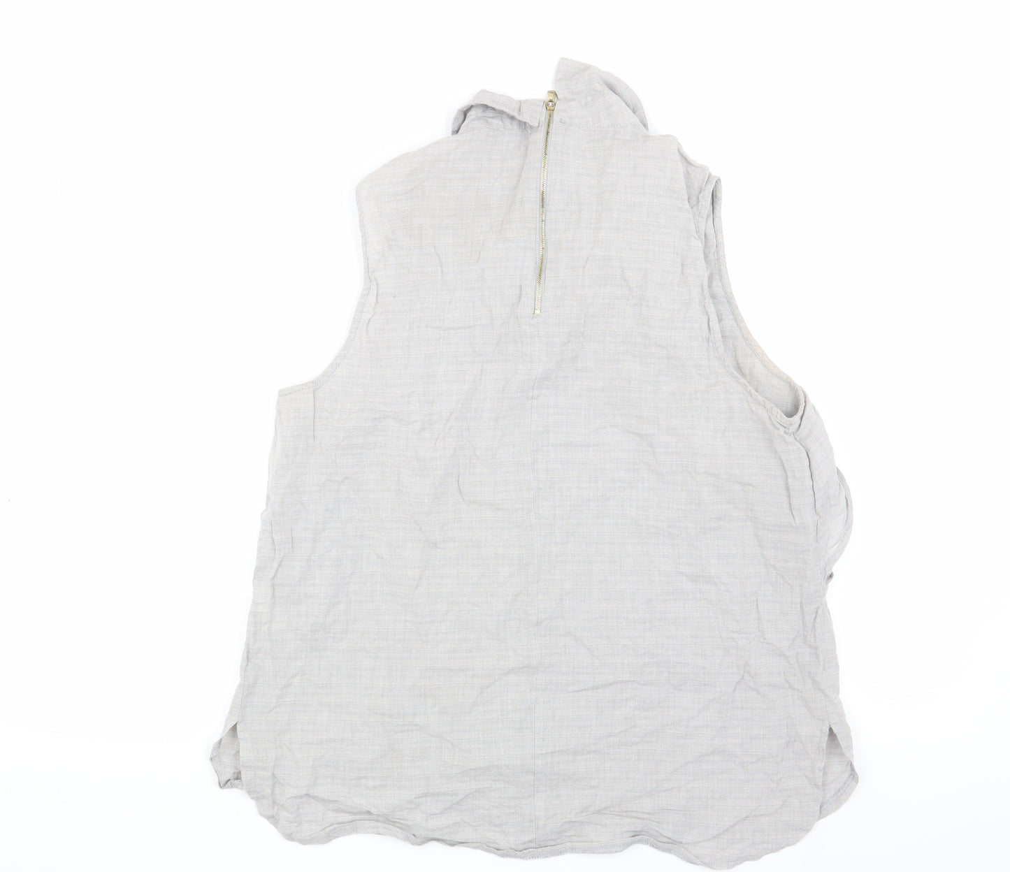 River Island Women's Grey Sleeveless Blouse UK 14