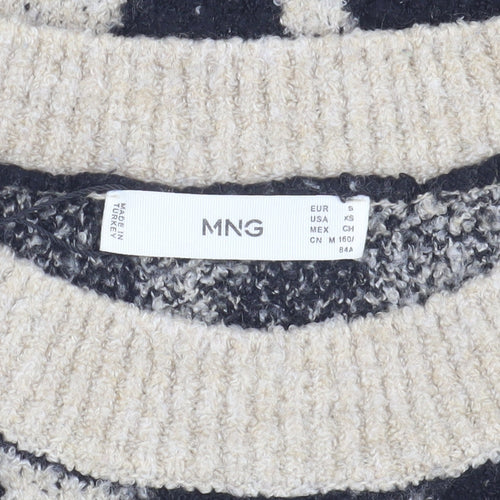 MNG Women's Multicoloured Animal Print Pullover Jumper Size 8