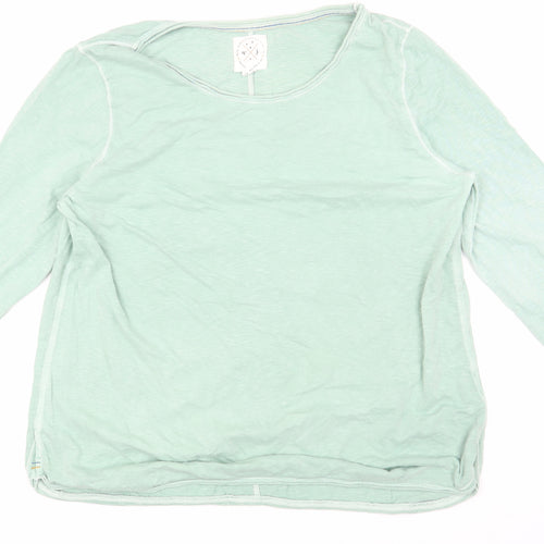 White Stuff Women's Green Long Sleeve T-Shirt - Size 14