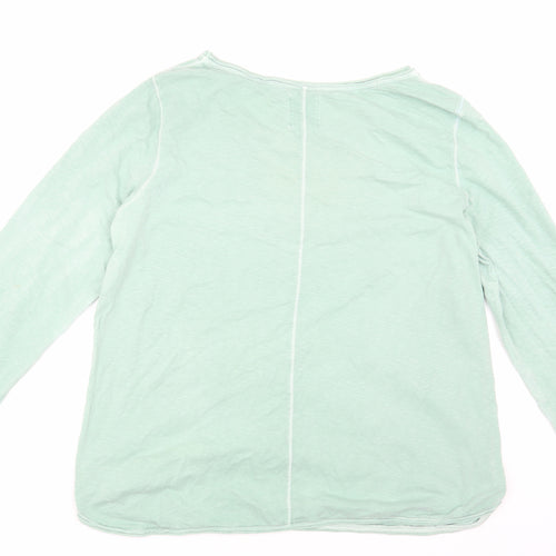 White Stuff Women's Green Long Sleeve T-Shirt - Size 14