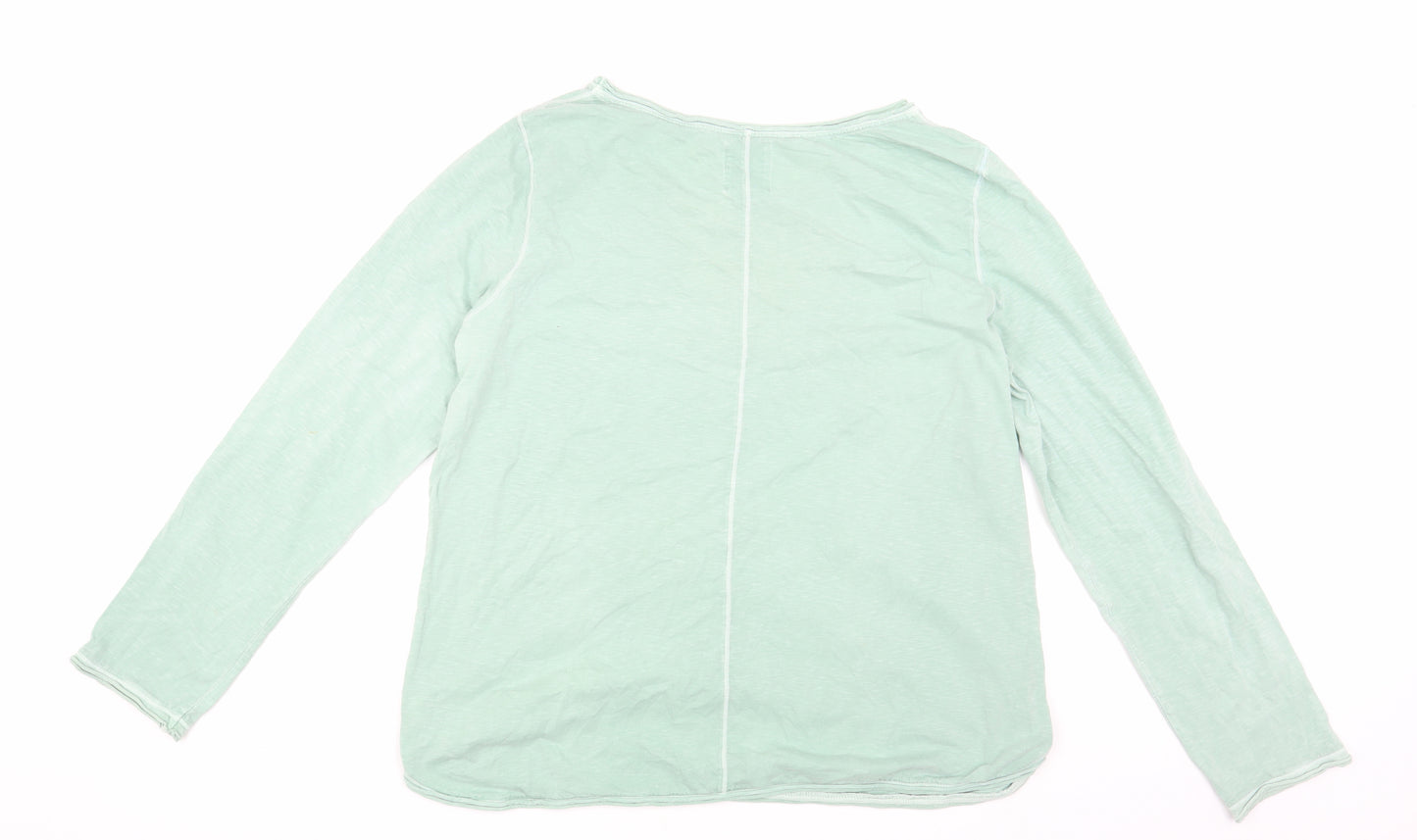 White Stuff Women's Green Long Sleeve T-Shirt - Size 14