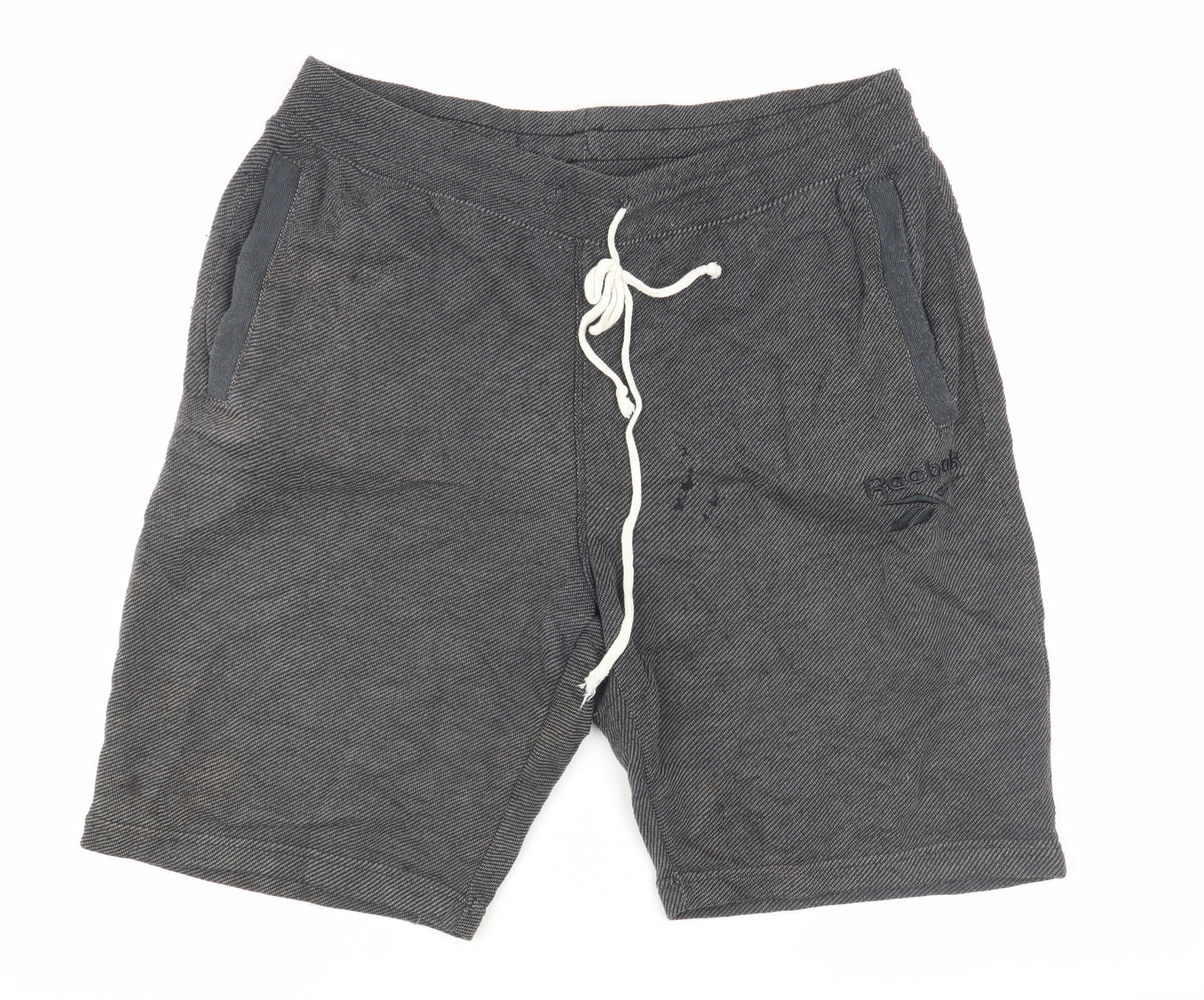 Reebok Men's Grey Sweat Shorts L Casual Drawstring