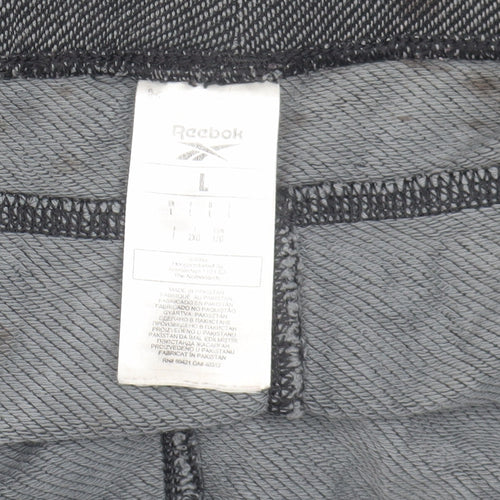 Reebok Men's Grey Sweat Shorts L Casual Drawstring