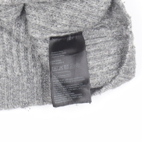 H&M Women's Grey Wool Blend Chunky Knit Pullover Jumper, Size S