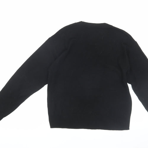 Karl Lagerfeld Women's Black Animal Print Pullover Jumper M