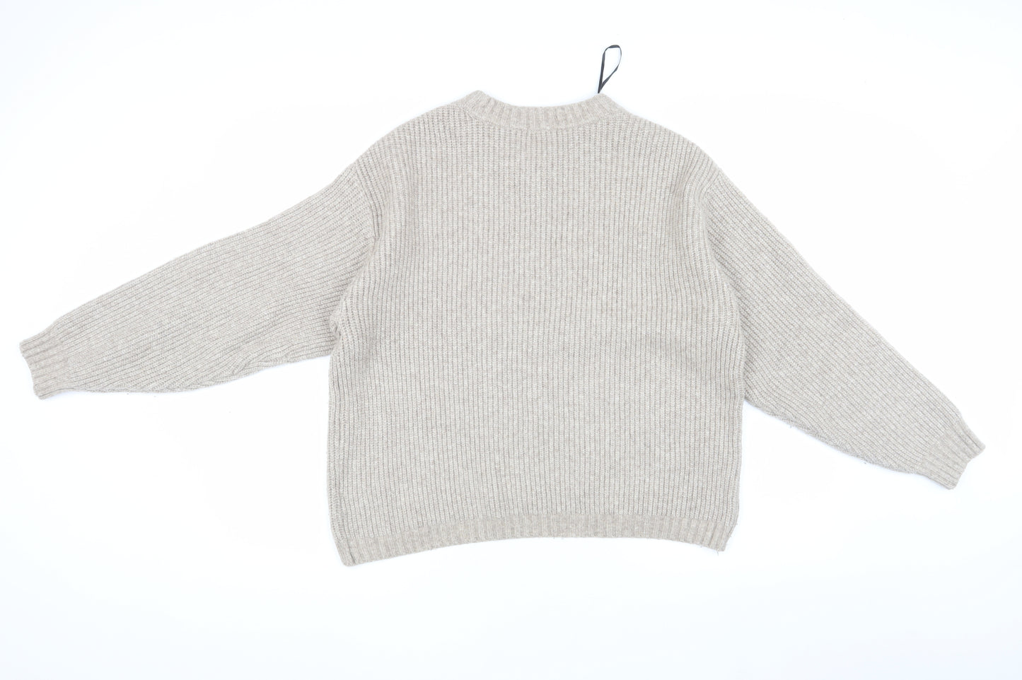 H&M Women’s Beige Relaxed Fit Chunky-Knit Pullover Jumper