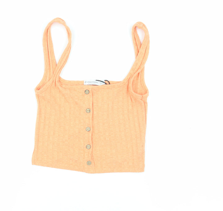 Stradivarius Women’s Orange Tank Top XS