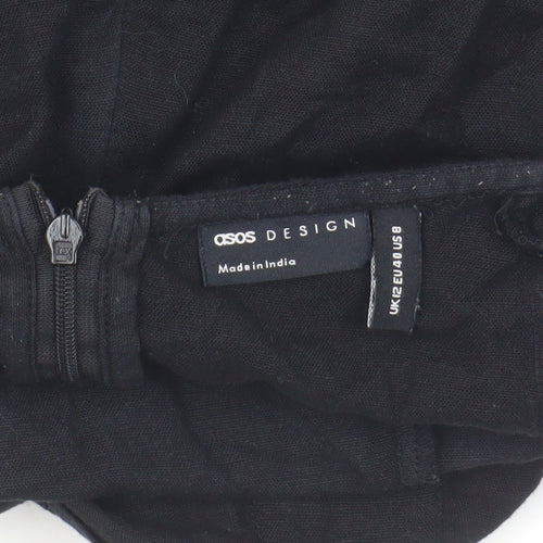 ASOS DESIGN Women's Black Bodycon Dress, Size 12