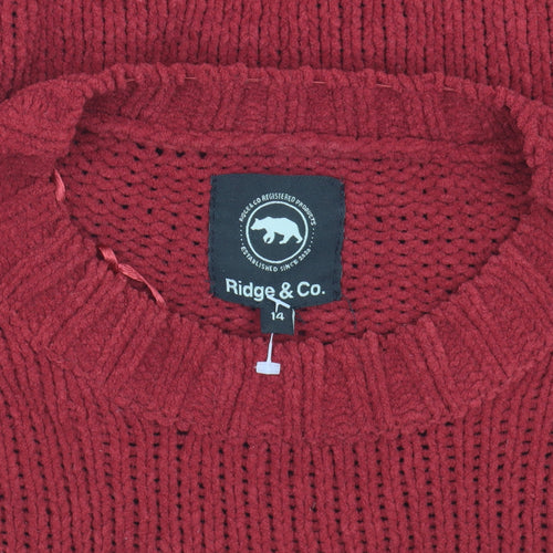 Ridge & Co. Red Women's Pullover Jumper Size 14