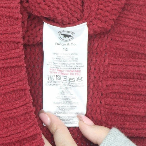 Ridge & Co. Red Women's Pullover Jumper Size 14