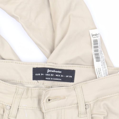 Stradivarius Women's Beige Skinny Jeans, Size 6, New