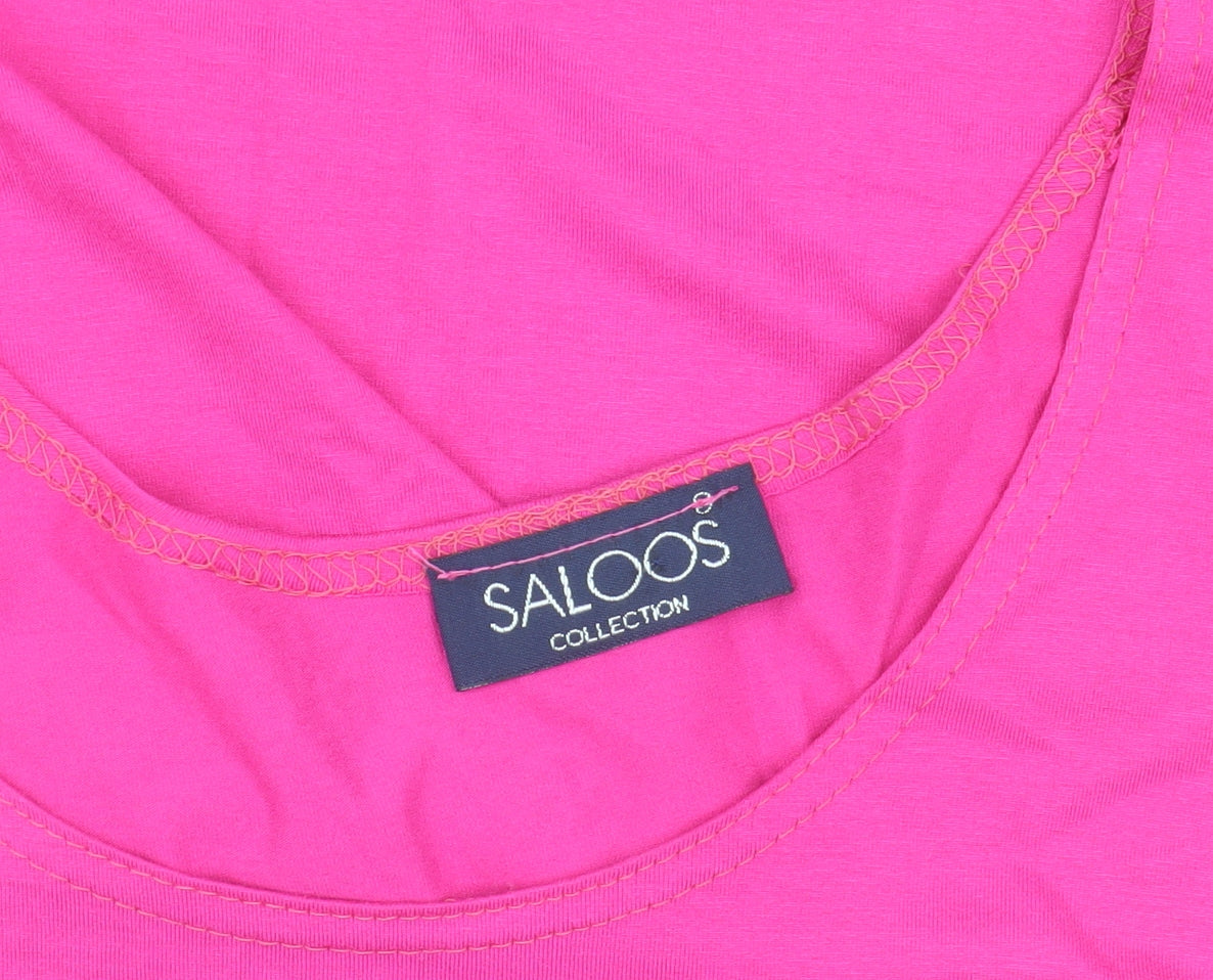 Saloos Women's Pink Sleeveless Tank Top L Casual